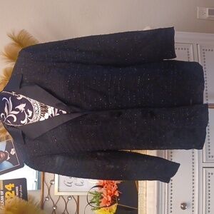 Vintage Black Shimmer Blazer
